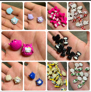 【合金】热气球卡皮Molly女警西瓜kitty骨头花拉丝糖果DIY配饰