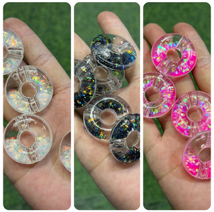 手绘底胚闪粉流沙奢华创意百搭可爱ins风DIY手机包链钥匙扣配饰