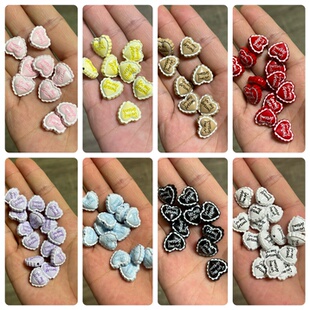 【合金】蕾丝爱心珍珠花盆kitty小白桃子猪企鹅苹果小熊DIY配饰