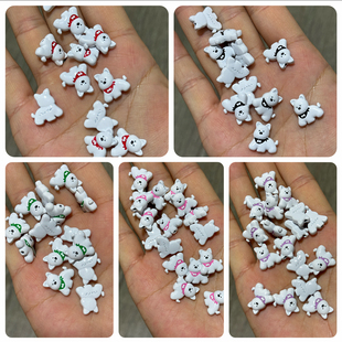 【合金】狗双花兔甜豆熊史迪仔帽少女裙珠DIY手机包链钥匙扣配饰