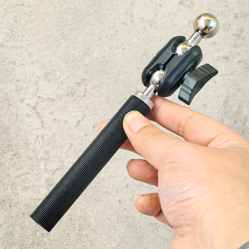 铝合金加长杆5/10㎝常用手机支架配件接口17㎜球头1/4内外牙360