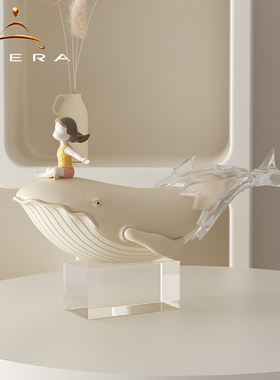 奶油风客厅玄关电视酒柜装饰摆件