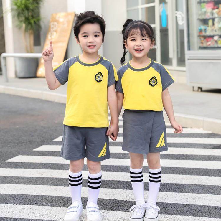 小学生校服夏装短袖幼儿园园服儿童运动套装班服棉夏季运动款