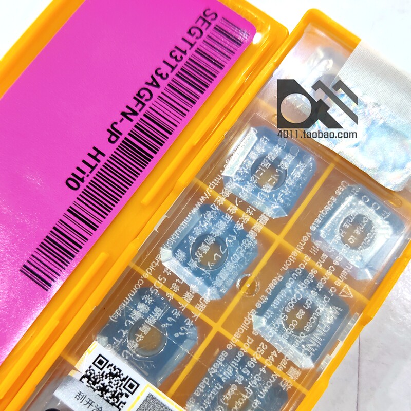 ใบมีดกลึง CNC แบรนด์มิตซูบิชิ จากญี่ปุ่น รุ่น SEGT13T3AGFN-JP HTI10 มีสินค้าพร้อมจำหน่าย ใช้สำหรับงานทองแดงและอลูมิเนียม