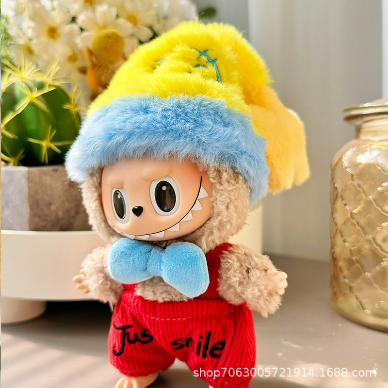 labubu一二三代星星衣服套装10cm娃衣换装拉布布娃娃玩偶配饰批发