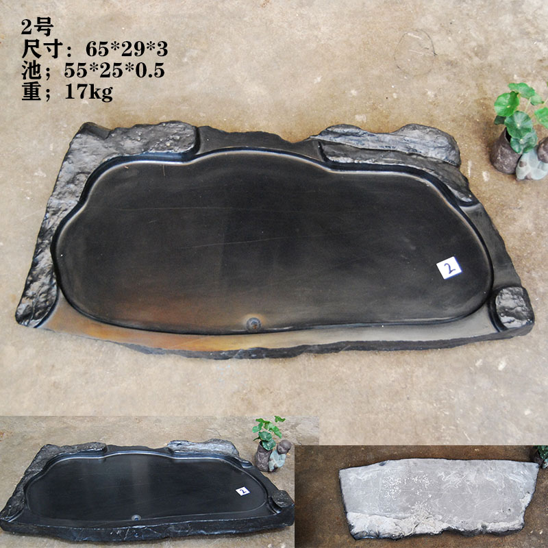 石韵书院天然灵璧石茶盘茶托功夫茶家用茶具单层原石石材整石茶海