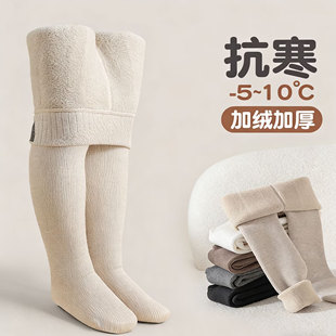 全棉达人女童纯棉打底裤秋冬季加绒加厚款外穿中大童小女孩连裤袜