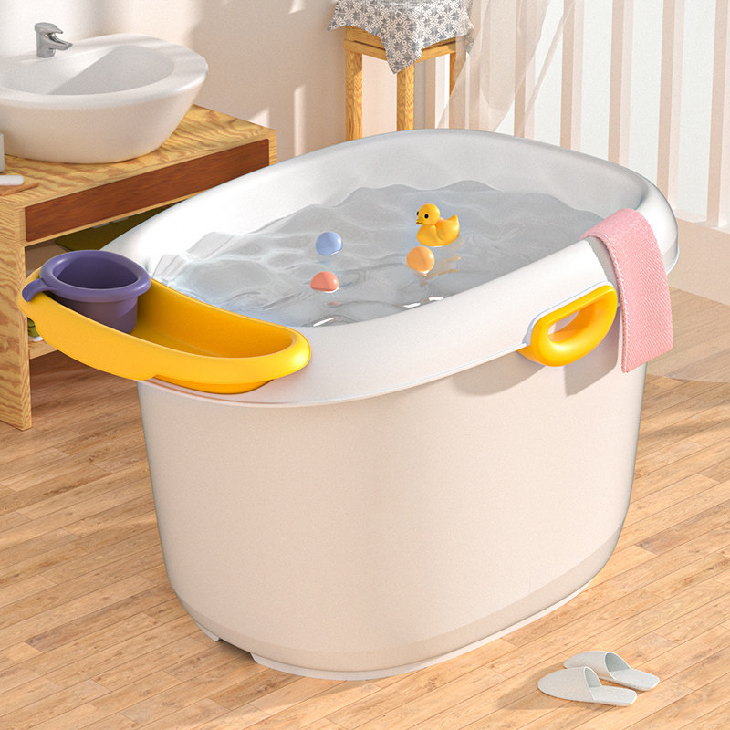 儿童泡澡桶宝宝婴儿游泳桶洗澡沐浴桶小孩子可坐家用加厚大号浴盆