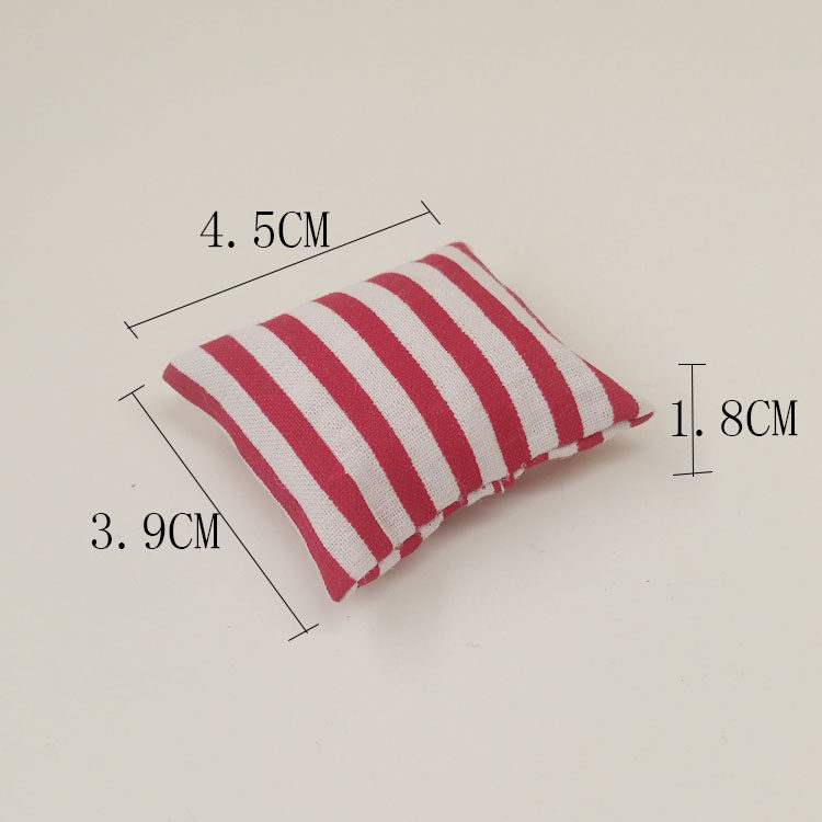 1:12 인형 집 인형 집 미니 나무 작은 가구 모델 놀이 집 장난감 액세서리 쿠션 D190