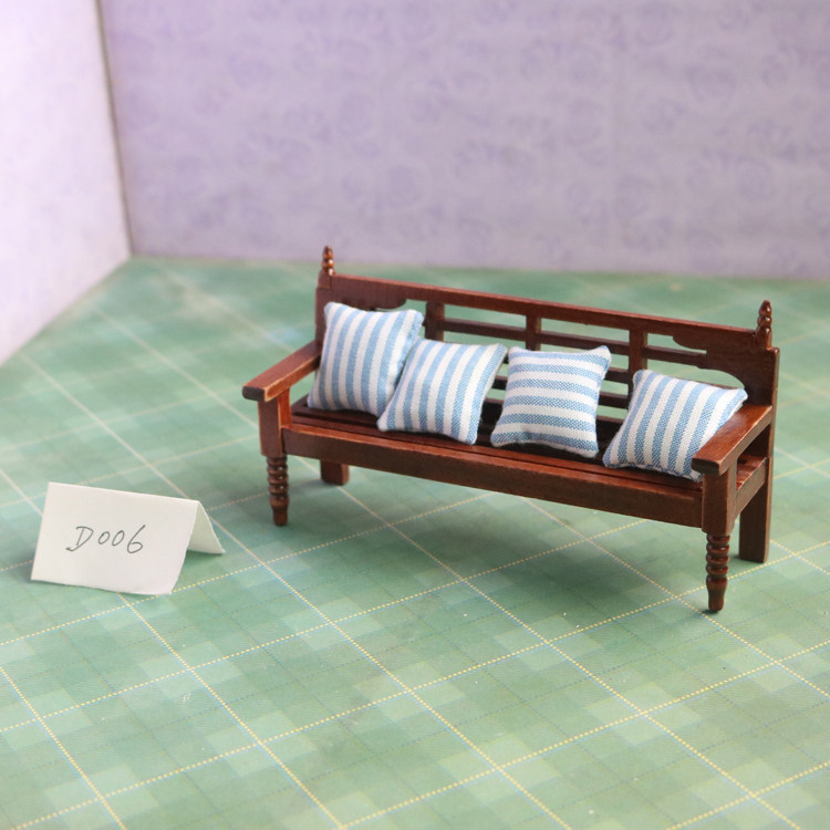 1:12娃娃屋dollhouse迷你家具diy模型过家家玩具休闲椅d006