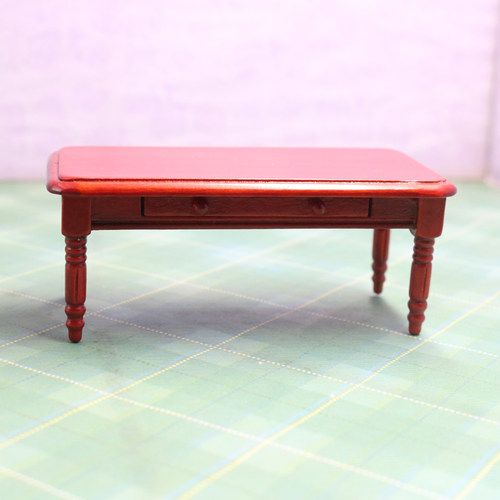1:12娃娃屋dollhouse迷你木制小家具模型过家家玩具茶几D060