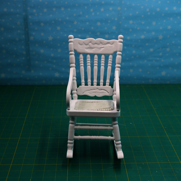1:12 인형의 집 인형의 집 미니 나무 소형 ??가구 모델 놀이 집 장난감 흔들 의자 D137