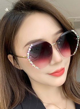 镶钻太阳镜女网红韩版防晒