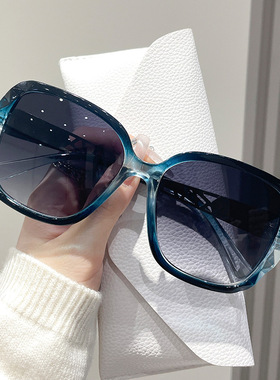 2025年新款潮女士时尚夏季圆脸显瘦大框偏光太阳眼镜防紫外线开车