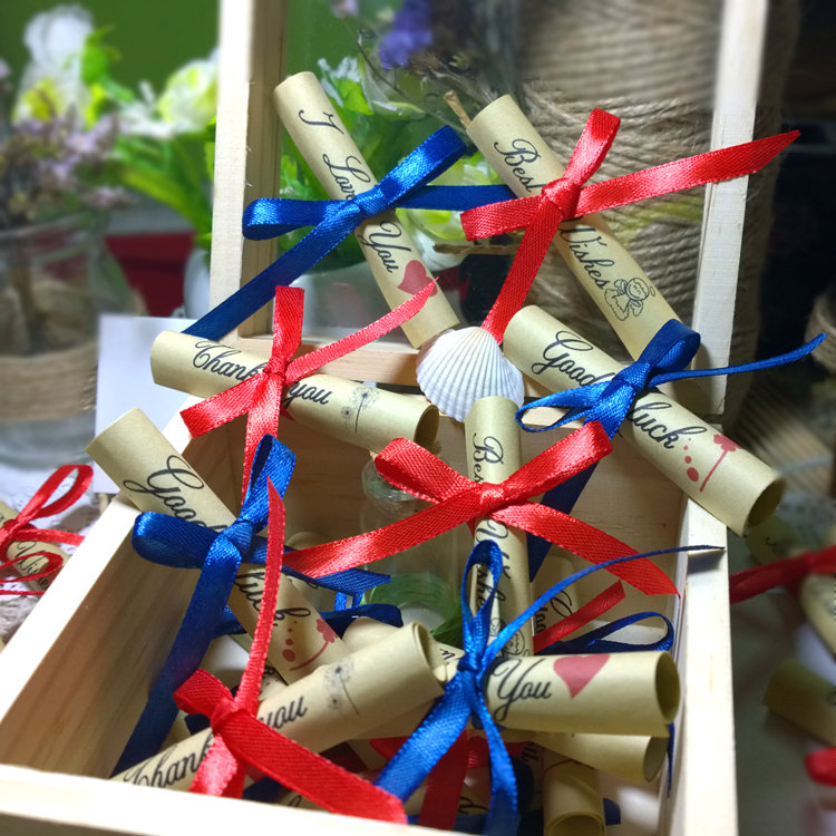 糖果彩色许愿纸卷 瓶纸条 祝福 小彩信纸卷信纸漂流纸卷创意礼品