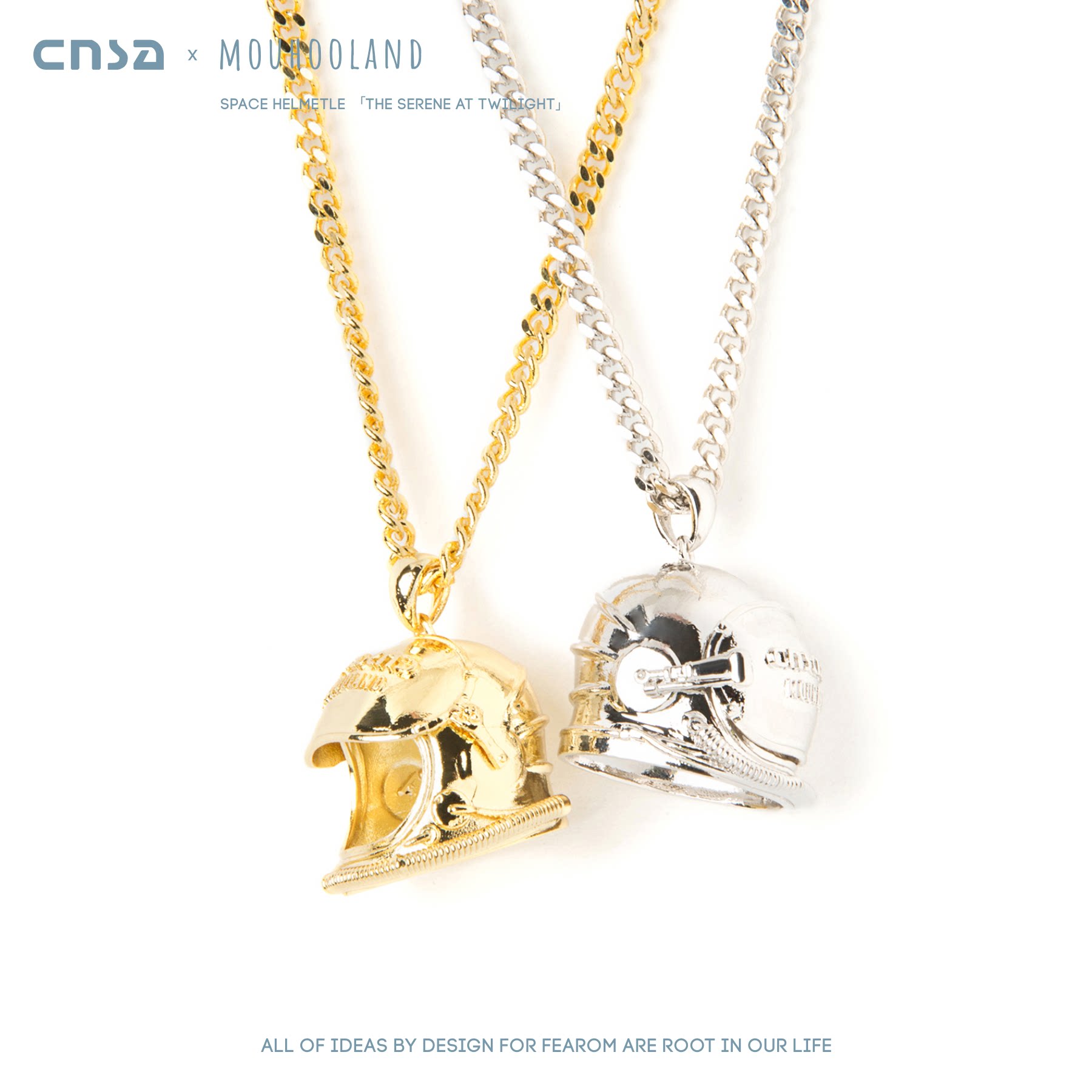 FEAROM x Mouhooland 19SS 太空系列宇航员头盔情侣项链限量发售在类目 饰品/流行首饰/时尚饰品新, 项链中 - 来自Buy2taobao.com提供专业的淘宝代购服务