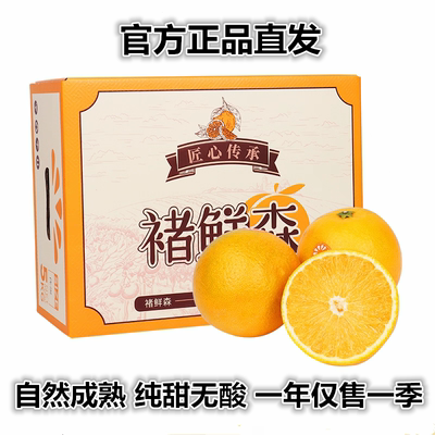 云南哀牢山褚橙之乡甜橙子褚鲜森10斤礼盒箱包邮现摘新水果冰糖橙