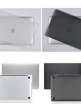 适用于MacbookAirM2M3保护壳AirM1套碳纤维纹理24年Pro14寸M4外壳Pro13A2338苹果笔记本电脑配件