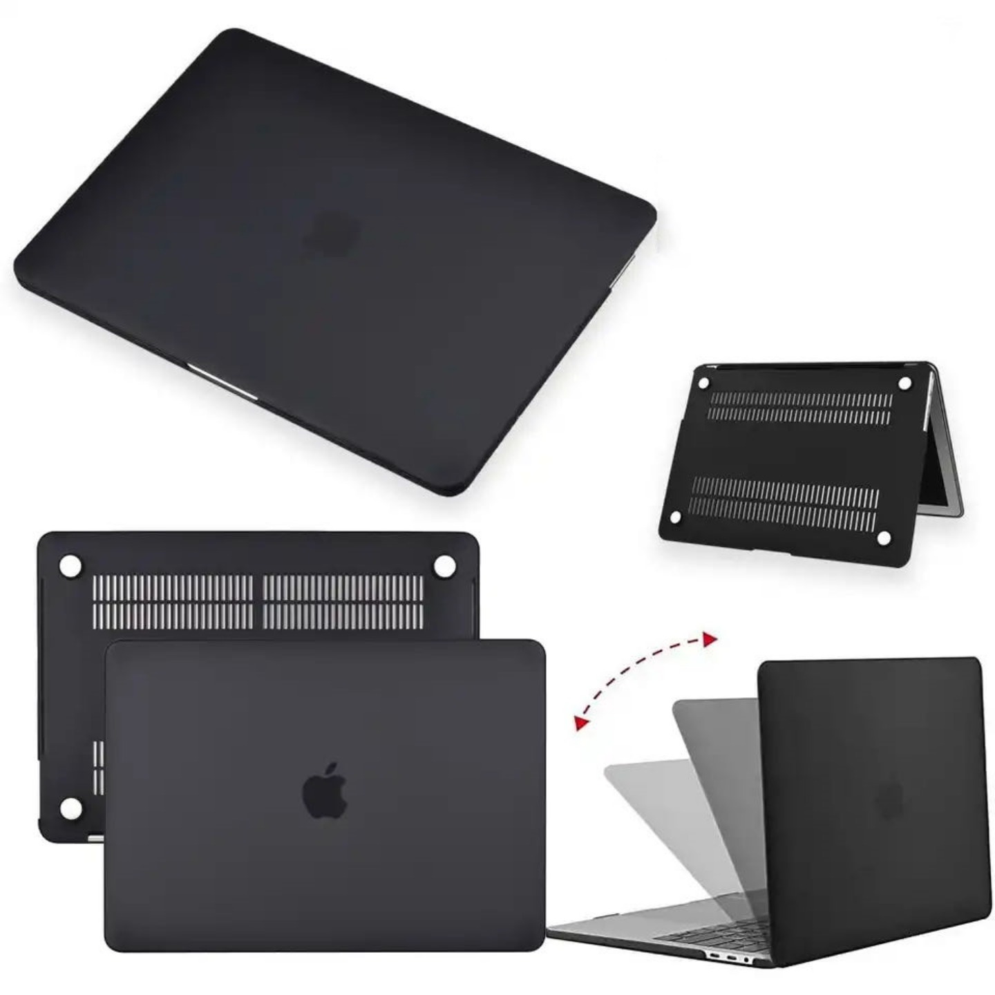 适用MacbookAir保护壳磨砂苹果MacbookPro13/14寸笔记本电脑保护套M1M2M3M4新款2020/2022/2025透明外壳