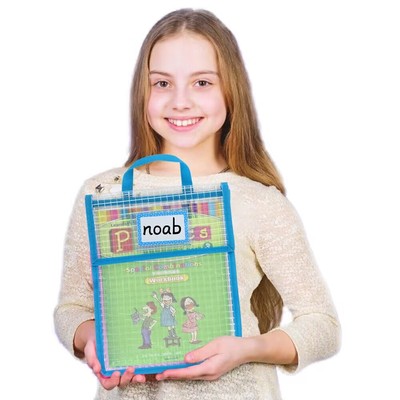儿童手提透明夹网料书袋玩具手提袋补习书袋Student Book Pouches