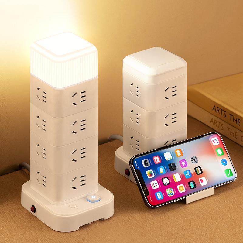 插排多插位插座立式插板立体家用多功能排插多孔接线板usb插线板