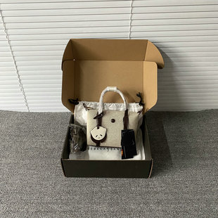 猫店款 织物配真皮花园包单肩斜挎手提包小托特包通勤女包 弗家