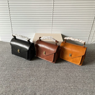 公司单尾货 简约女包手提包复古包 真皮牛皮邮差包单肩斜挎包时尚