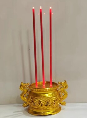 LED电子香炉家用供佛财神关公观音仿真香烛台供灯两用安全长明灯