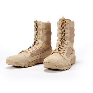 君洛克飞鱼沙色户外鞋 超轻跑步靴 多功能作战靴 透气战术靴