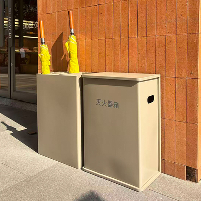 问界4S可可茶金灭火器箱鸿蒙雨伞架立牌交付立柱放2只5kg工位定制