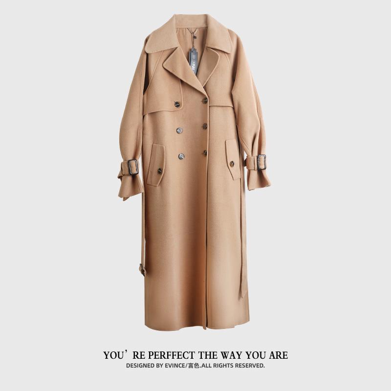 高级感双面羊毛呢大衣女风衣