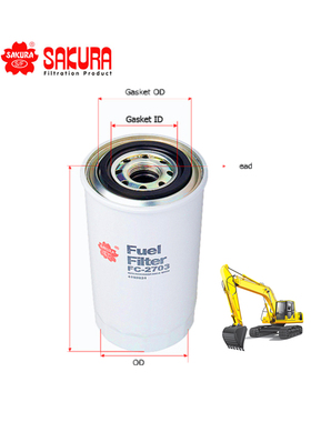 住友挖机SH300-2-3 330 KSH0989三一285 330 335 360 365柴油滤芯