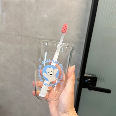 大容量漱口刷牙玻璃杯