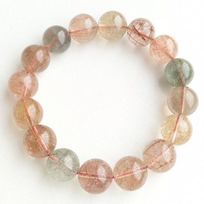 天然彩发晶手链手串黄发晶铜发晶黑发晶绿发晶小珠水晶时尚女款