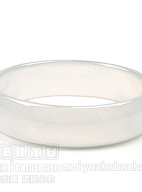 天然白色内径玛瑙手镯