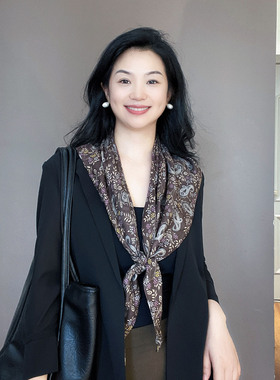高级感！咖啡色腰果棉麻围巾女三角巾春秋冬韩系护颈围脖气质披肩