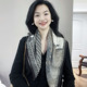护颈装 灰咖色棉麻65方巾春秋薄款 饰小围巾高级感系脖丝巾 款 四季