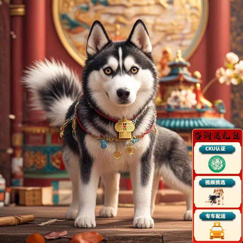 【深圳犬舍】纯种哈士奇幼犬蓝眼哈士奇二哈宠物三把火哈士奇