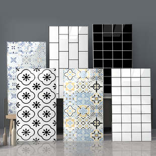 铝塑板墙贴自粘卫生间厨房背景装 饰防水防潮墙板仿瓷砖大理石贴纸