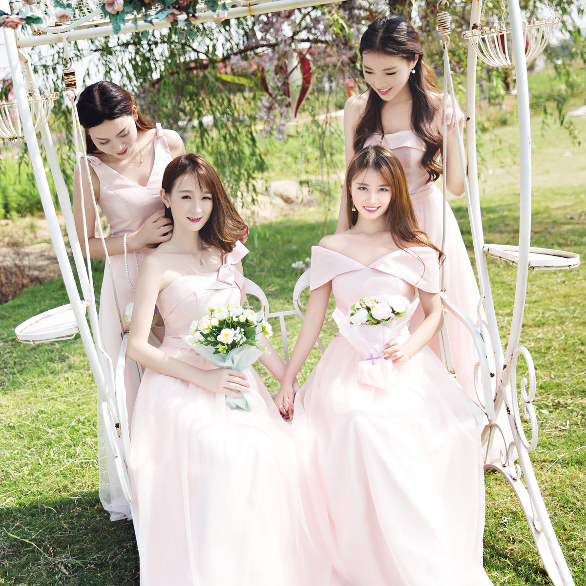 伴娘服姐妹团粉色姐妹裙2021秋冬新款一字肩长款气质年会晚礼服女|msdalam kategori Butik wanita / wanita, perkahwinan/Cheongsam/pakaian, pakaian/malam - dari Buy2taobao.com untuk memberikan perkhidmatan ejen Taobao profesional membeli