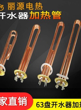 丽源电热63mm开水器加热管 热水器发热管电热管 3KW/6KW/9KW/12KW