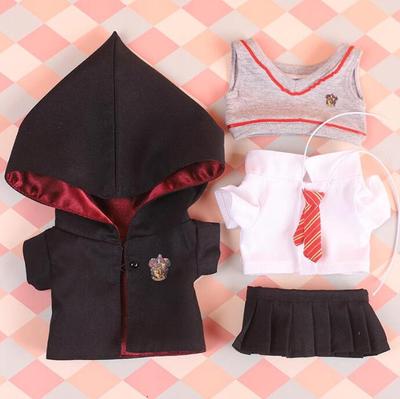 20cm娃衣哈利波特四学院霍格沃茨棉花娃娃衣服公仔魔法师斗篷