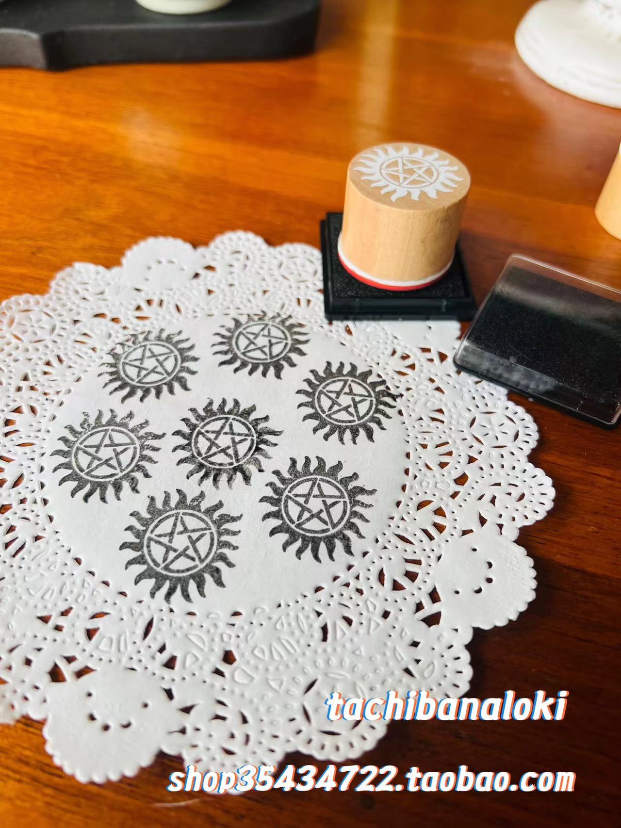 SPN邪恶力量supernatural防止附身五芒星印章印台套装