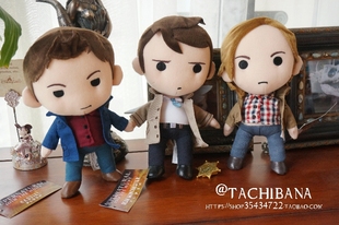 castiel dean sam毛绒玩具公仔 SPN邪恶力量supernatural 美国正版