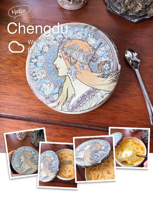 穆夏黄道十二宫网红蛋糕铁盒子马口铁盒茶叶盒礼品包装收纳盒