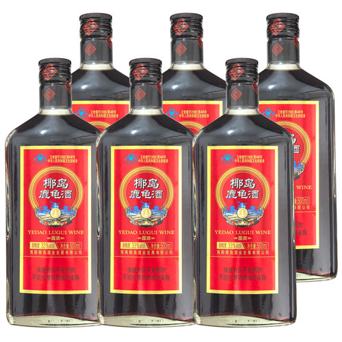 海南椰岛鹿龟酒500ml6瓶
