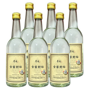 李渡高粱酒古窖封坛 52度 500ml*6瓶浓特兼香型白酒 光瓶纯粮