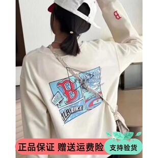 韩国MLB专柜正品 漫画风涂鸦休闲加绒ins潮卫衣3AMTL0426 秋冬新款