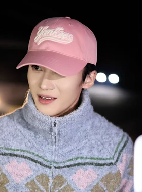 韩国MLB专柜正品24秋冬新款毛绒贴标百搭鸭舌帽棒球帽潮3ACPVF04N