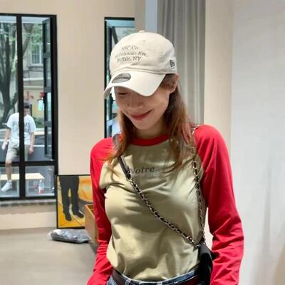 棒球帽纽亦华软顶男女同三排字母
